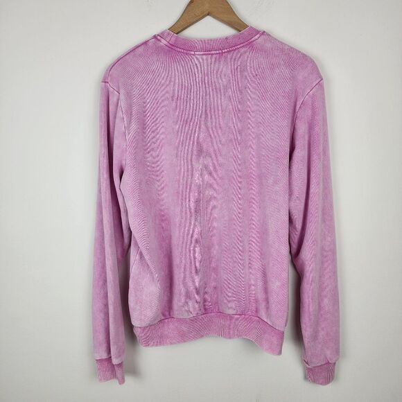 Balanced Motion Tie Dye Sweatshirt Pink Embroidered New York Champs Graphic Top - Picture 5 of 15